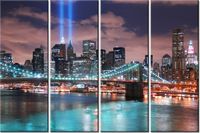 120CM 80 OBRAZ 4 ELEM PANORAMA MANHATTANU ŚCIENNY