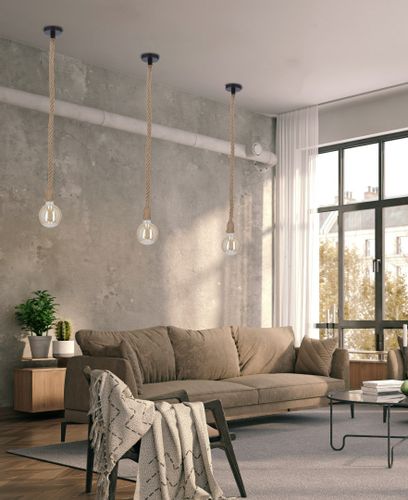 Zawiesie metalowe rl-lpp060cx 1x60W E27 sznurowe na Arena.pl