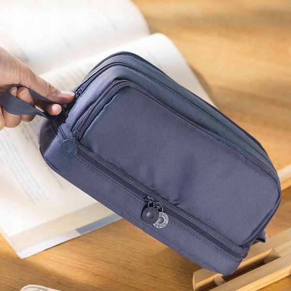 Duża pojemność Piórnik Szkolny Duży i Pojemny Komorowy Czarny 2024 NOWY zdjęcie 8