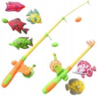 GRA DLA DZIECI W ŁOWIENIE RYB KOLOROWE RYBKI + WĘDKA NA MAGNES