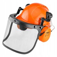 Hełm kask ochronny dla pilarzy z nausznikami bhp osłona twarzy siatka NEO