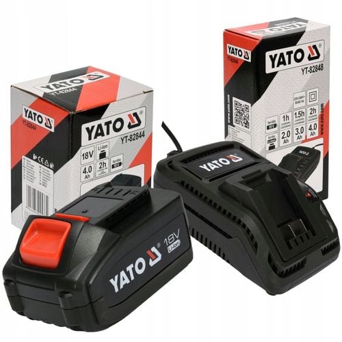 YATO ZESTAW AKUMULATOR BATERIA LITOWO JONOWA LI-ION 4Ah 18V + ŁADOWARKA na Arena.pl