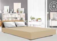 Prześcieradło z gumką 140x200 GRUBY JERSEY kolor beżowy wysokie 25cm