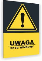 Tabliczka znak informacyjny 30x20 Antracyt SZYB WINDOWY Dibond NADRUK UV