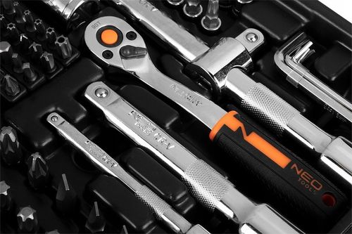 NEO ZESTAW KLUCZE NASADOWE 1/2" 3/8" 1/4" 219ele CRV PŁASKIE TORX na Arena.pl