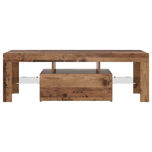 Szafka pod TV z oświetleniem LED, stare drewno, 120x36,5x40 cm na Arena.pl