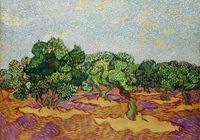 Plakat 100x70cm Olive Trees 2, Van Gogh Vintage do Salonu