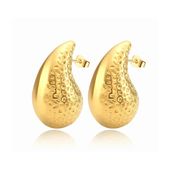 Kolczyki ze stali szlachetnej pozłacanej wkrętki 3,1 cm KST3172