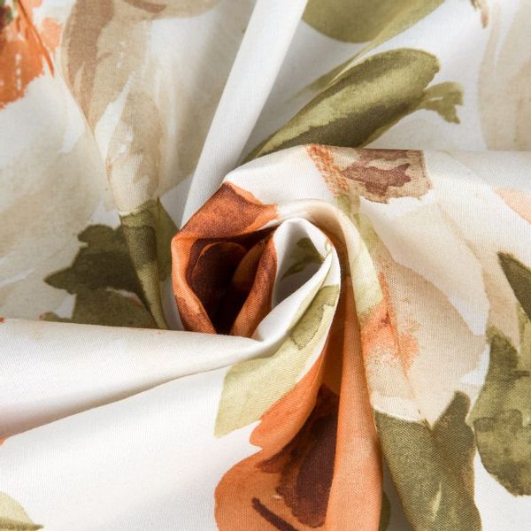 ZASŁONA MIKROFIBRA PRZELOTKI KWIATY 140X250 BIAŁA zdjęcie 8