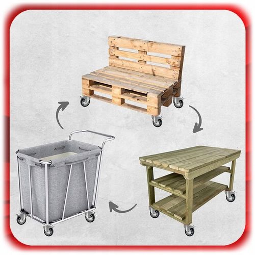 ZESTAW 4 SZT. JEZDNYCH KÓŁEK KÓŁKA 75MM OBROTOWE Z HAMULCEM Skrętne na Arena.pl