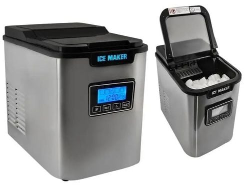 Kostkarka Domowa Maszyna Do Lodu Srebrna Szara Wydajna Łatwa w Obsłudze na Arena.pl