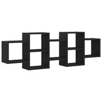 Półka wisząca, czarny dąb, 129x18x42cm, materiał drewnopochodny