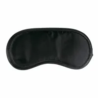 rocks-off black satin mask - satynowa opaska na oczy, czarna