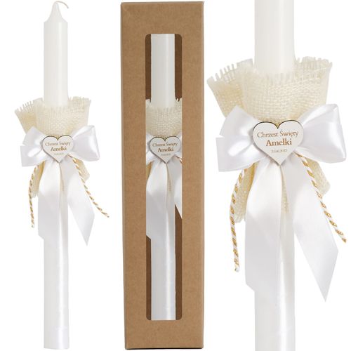Świeca do Chrztu Świętego boho z personalizacją SC-13B na Arena.pl