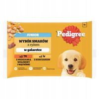 PEDIGREE Junior mokra karma dla szczeniąt mix smaków w galaretce 4x100 g
