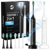 2x SZCZOTECZKA SONICZNA ELEKTRYCZNA DO ZĘBÓW ZESTAW 6 KOŃCÓWEK ŁADOWARKA