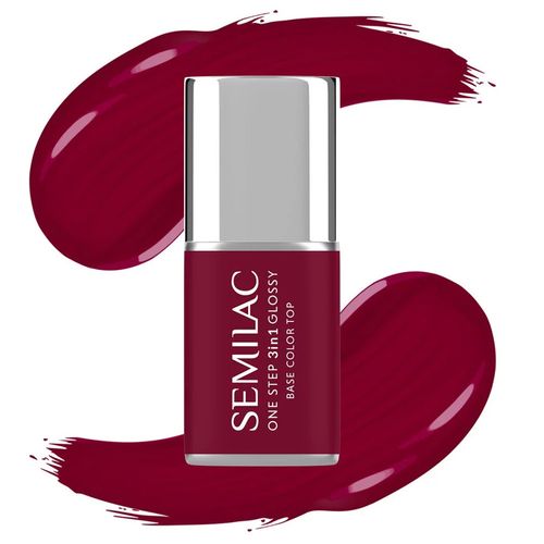 SEMILAC LAKIER HYBRYDOWY 3w1 ONE STEP GLOSSY S570 DARK RASPBERRY 7ml na Arena.pl