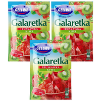 Gellwe Galaretka o smaku truskawka-kiwi 72 g x 3 sztuk