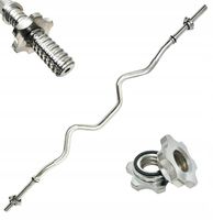 Gryf mocno łamany sztanga 120cm 25mm stalowy