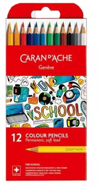 Kredki permanentne School Line 12 kolorów zdjęcie 1