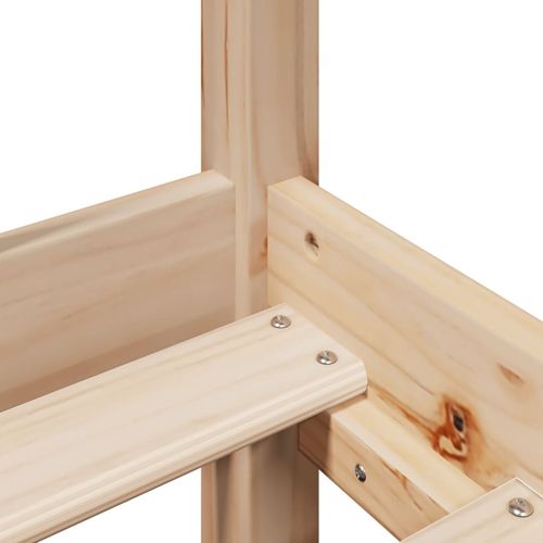 Rama łóżka z wezgłowiem, 200x200 cm, lite drewno sosnowe na Arena.pl