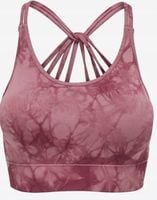 ONLY PLAY Bralette Sports Bra 'ONPTie-2' in Dark Pink S/M