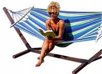 ZESTAW STELAŻ IMPREGNOWANY + HAMAK DWUOSOBOWY - Comfort Zone do 200 kg