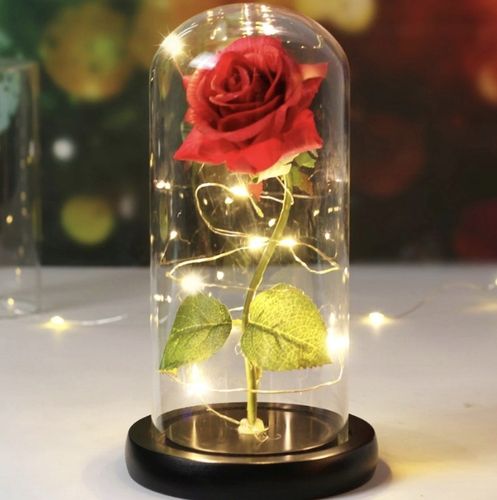 WIECZNA RÓŻA W SZKLE LED PREZENT NA DZIEŃ BABCI KOBIET WALENTYNKI GRAWER na Arena.pl