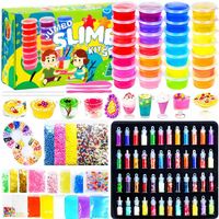 SLIME DO ROBIENIA GLUTÓW MEGA ZESTAW KREATYWNY XXL 28 GLUTKÓW SLAJM PREZENT
