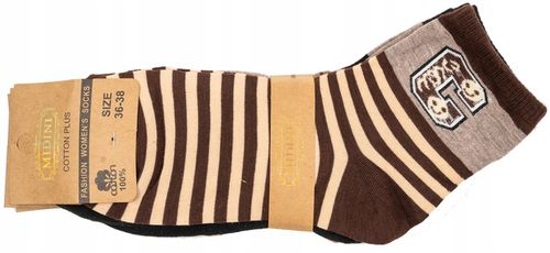 5x Skarpetki Damskie Skarpety Bawełniane Kolorowe Śmieszne Wzory 39-42 na Arena.pl