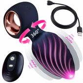 Wibrujący Korek Analny Z Pilotem Ruch Rotacyjny Obrotowy Silikonowy Plug