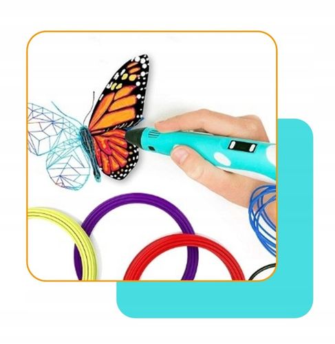DŁUGOPIS 3D DRUKARKA 3D PEN dla dzieci + 310m WKŁADY MATA SZABLONY ZESTAW na Arena.pl