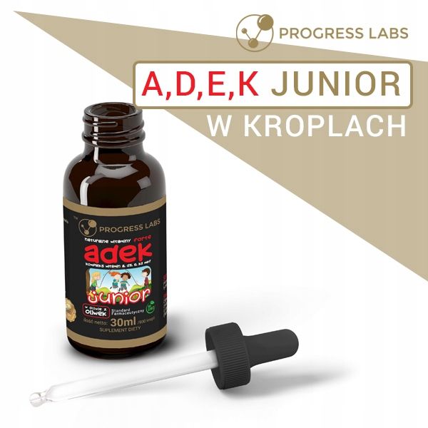 Witamina ADEK A D3 E K2 MK-7 Dla Dzieci 30ml Vege zdjęcie 3