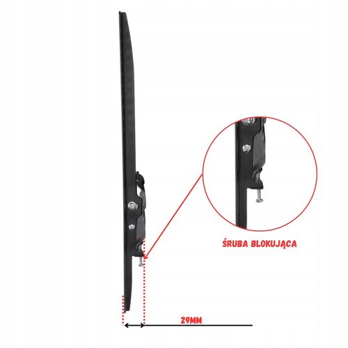 UNIWERSALNY UCHWYT TV SLIM WIESZAK DO TELEWIZORA PŁASKI SCIENNY 32-75 CALI na Arena.pl