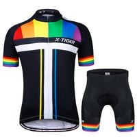 STRÓJ ROWEROWY KOMPLET KOLARSKI MĘSKI FLAGA LGBT