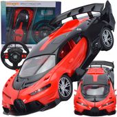 SAMOCHÓD SPORTOWY DŹWIĘK AUTO ŚWIATŁA MODEL AKU STEROWANY NA PILOT RC
