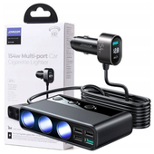 joyroom jr-cl06 multi-port usb car charger pd154w/qc3.0 black