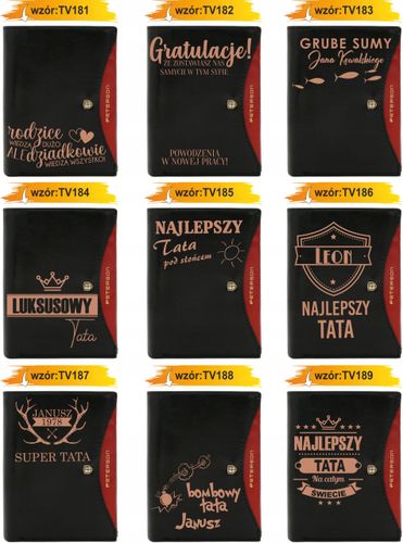 Portfel męski skórzany GRAWEROWANY prezent dla brata twój napis tekst na Arena.pl