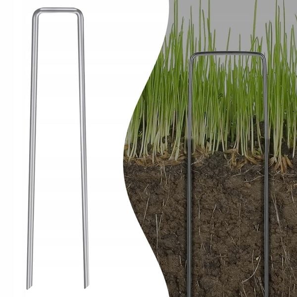 Kotwy Gruntowe Ocynkowane Szpilki do Agrowłókniny 30cm 4mm Zestaw 20 Sztuk zdjęcie 7