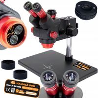 MIKROSKOP TRINOKULAROWY HAUMEA PRO BLACK SERIES MSHP-T-PS1-B ZOOM 6,5-58X