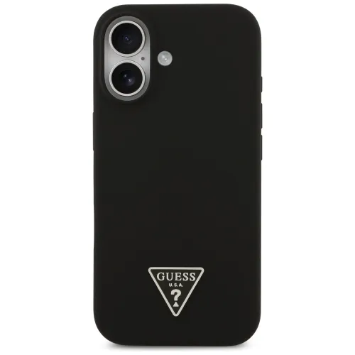 etui guess silicone triangle logo magsafe do iphone 17 - czarne na Arena.pl