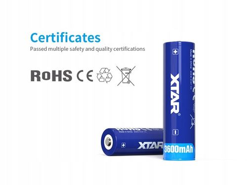 akumulator Xtar 18650 3,6V Li-ion 3600mAh z zabezpieczeniem na Arena.pl