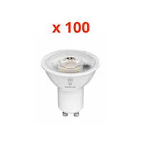 Zestaw 100 sztuk Żarówek LED GU10 9W Barwa Biała Ciepła