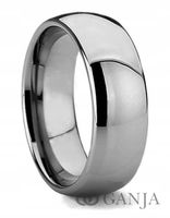 Obrączka tytanowa półokrągła szer. 6mm wzór BT19