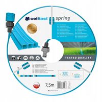CELLFAST SPRING WĄŻ OGRODOWY ZRASZAJĄCY 7,5m NIEBIESKI