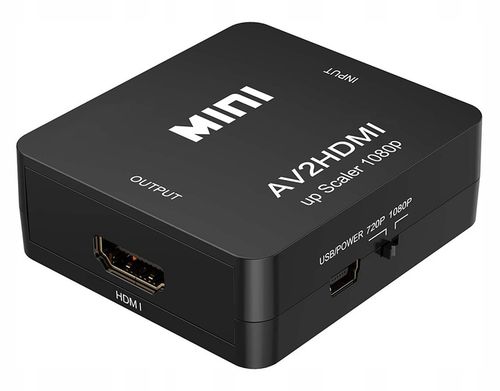 ADAPTER AV RCA DO HDMI KONWERTER CINCH CVBS 1080P RCA - HDMI na Arena.pl