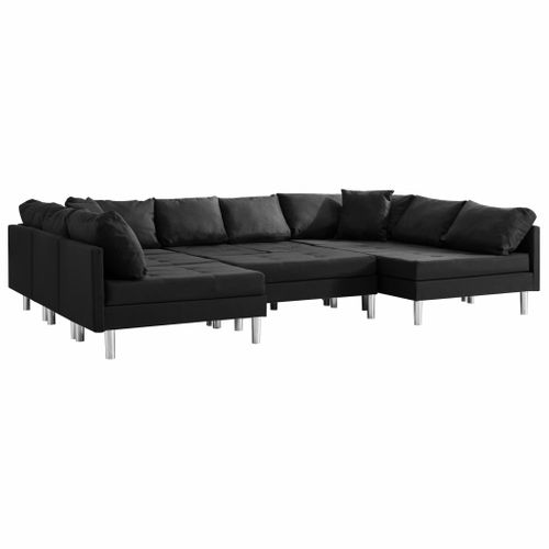 Sofa Modułowa, Tkanina, Czarna na Arena.pl