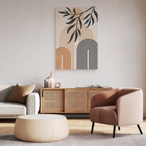 Obraz Na Płótnie Do Salonu Liście Natura Styl Boho 80cm x 120cm na Arena.pl