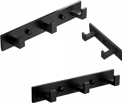 Panel Haczyki Wieszak Mocny Naścienny Czarny Loft na Arena.pl