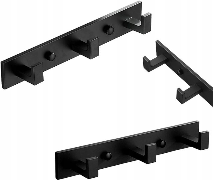 Panel Haczyki Wieszak Mocny Naścienny Czarny Loft zdjęcie 4